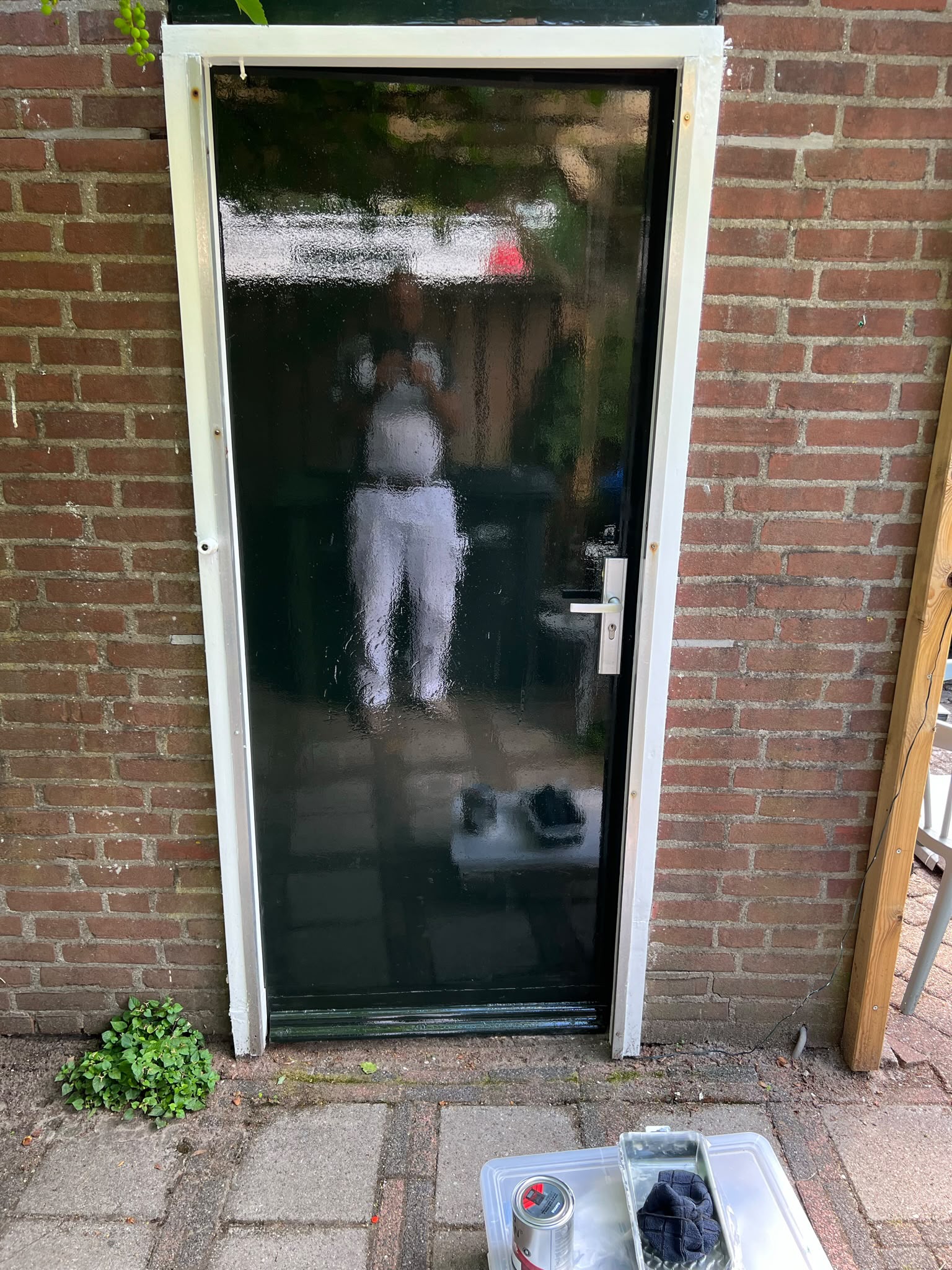 Detailwerk aan houten deur